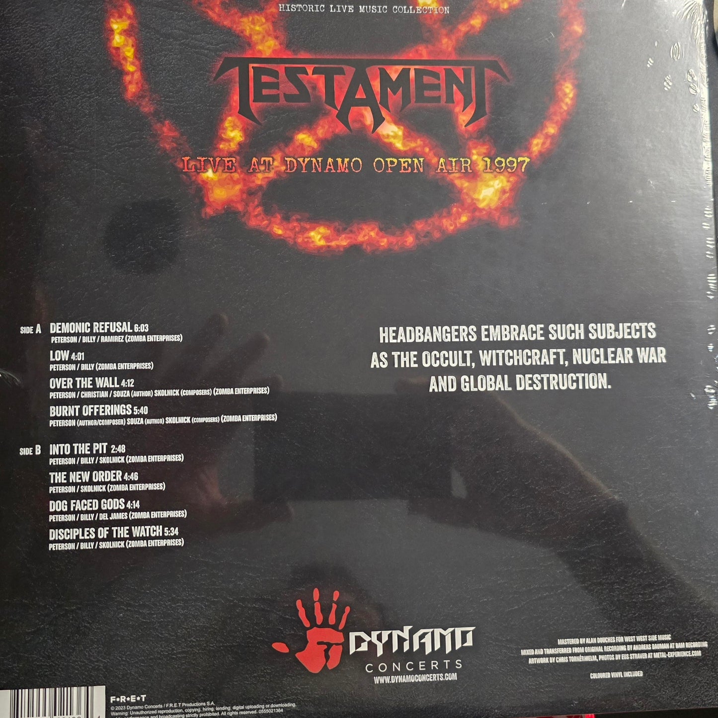 TESTAMENT : LIVE AT DYNAMO OPEN AIR 1997 LP 180G