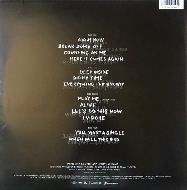KORN : TAKE A LOOK IN THE MIRROR 2LP 180G