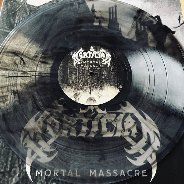 MORTICIAN : MORTAL MASSACRE LTD 2LP 180G CLEAR BLACK GALAXY VINYL