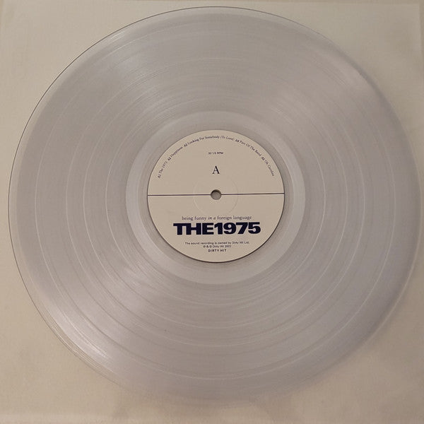 THE 1975 : BEING FUNNY IN A FOREIGN LANGUAGE LTD LP 180G CLEAR VINYL