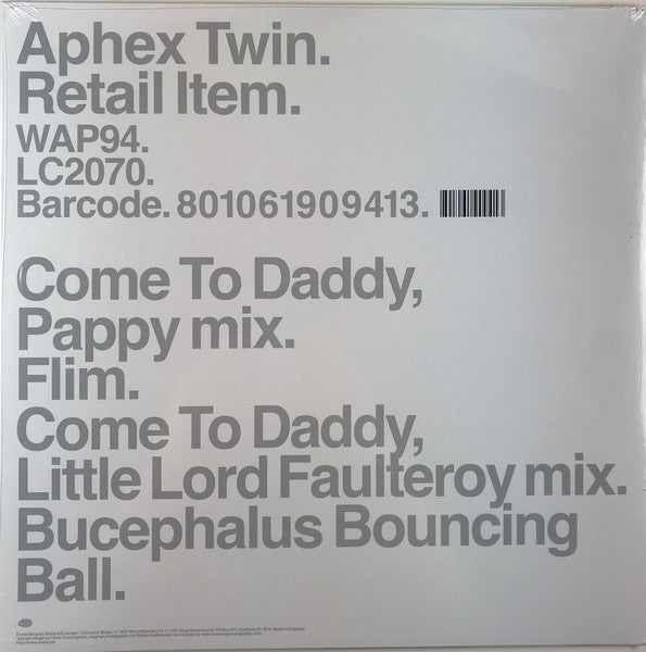 APHEX TWIN : COME TO DADDY EP 180G