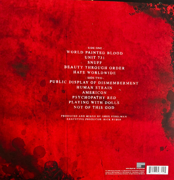 SLAYER : WORLD PAINTED BLOOD LP 180G