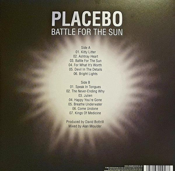 PLACEBO : BATTLE FOR THE SUN LP 180G