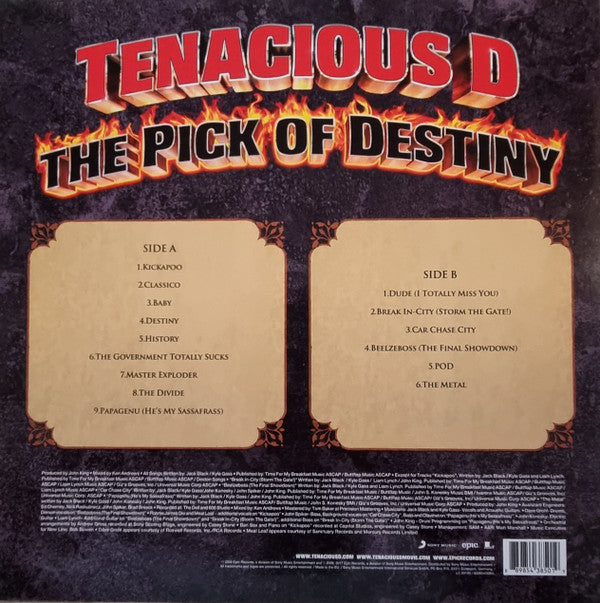 TENACIOUS D : THE PICK OF DESTINY OST LP 180G