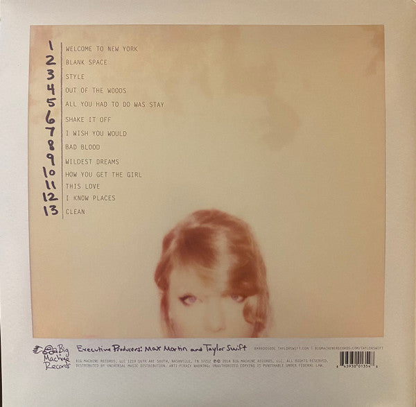 TAYLOR SWIFT : 1989 2LP 180G