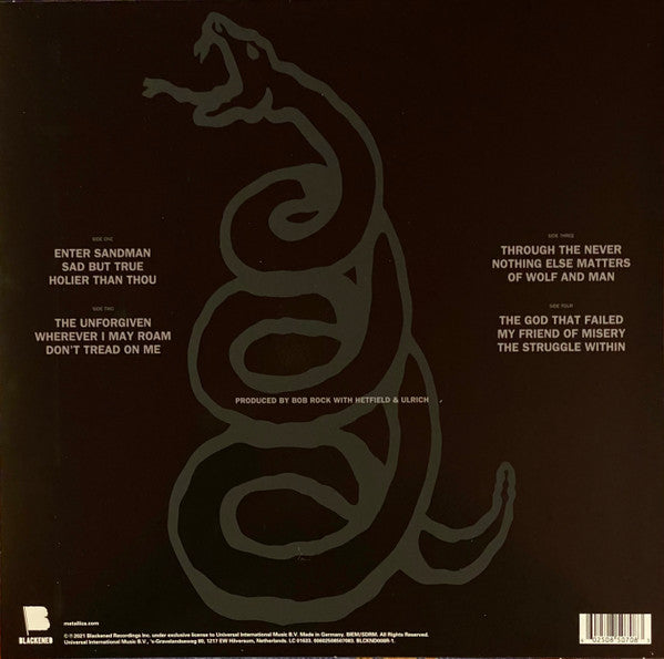 METALLICA : METALLICA 2LP 180G