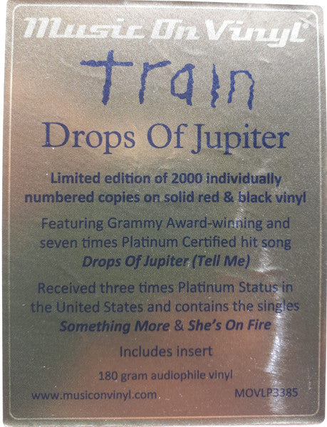 TRAIN : DROPS OF JUPITER LTD LP 180G RED BLACK MARBLED VINYL