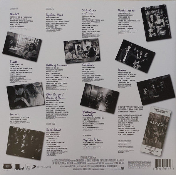 SINGLES : ORIGINAL SOUNDTRACK 2LP 180G BONUS CD 18 TRACKS