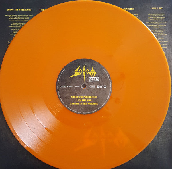 SODOM : M16 LTD 2LP 20TH ANNIVERSARY ORANGE VINYL
