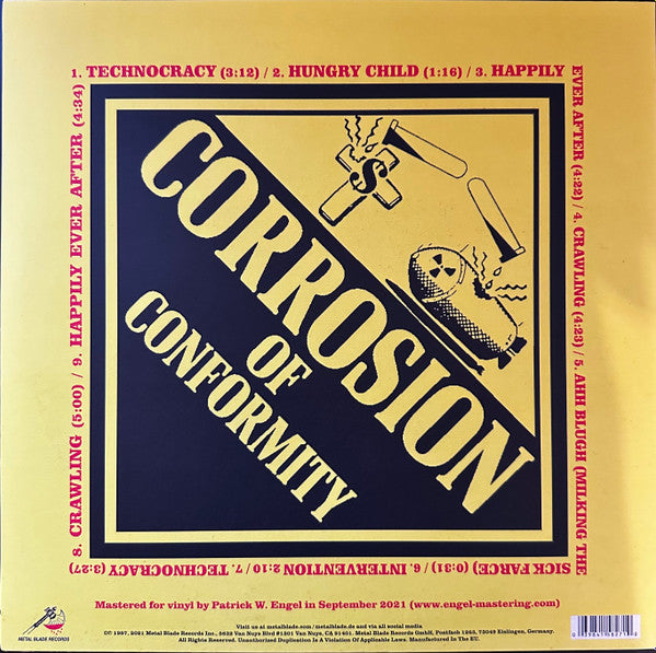 CORROSION OF CONFORMITY : TECHNOCRACY LTD LP 180G WHITE VINYL