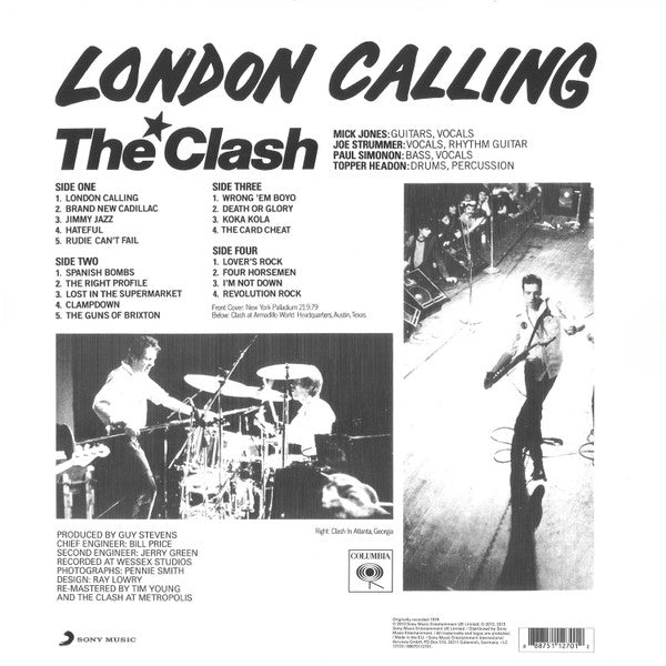 THE CLASH : LONDON CALLING 2LP 180G