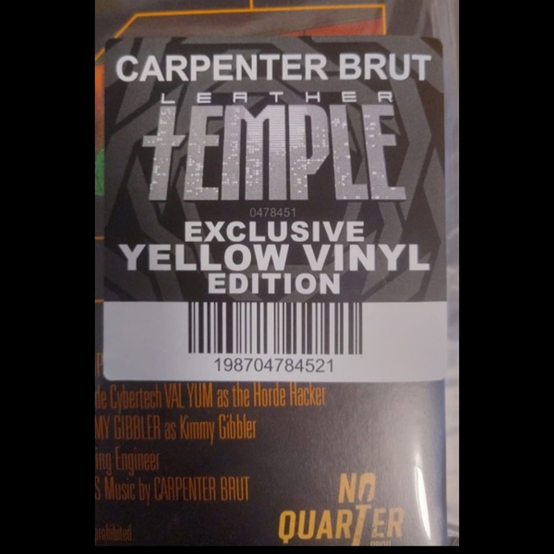 CARPENTER BRUT : LEATHER TEMPLE LTD YELLOW VINYL
