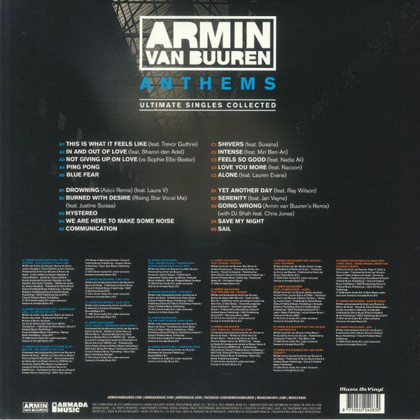 ARMAN VAN BUUREN : ANTHEMS ULTIMATE SINGLES COLLECTED 2LP 180G