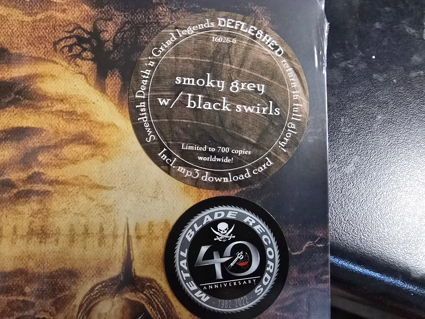 DEFLESHED : GRIND OVER MATTER LTD LP 180G SMOKY GREY BLACK SWIRL VINYL
