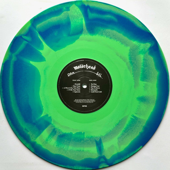 MOTORHEAD : OVERKILL LTD 50TH ANNIVERSARY LP 180G BLUE GREEN VINYL INC POSTER