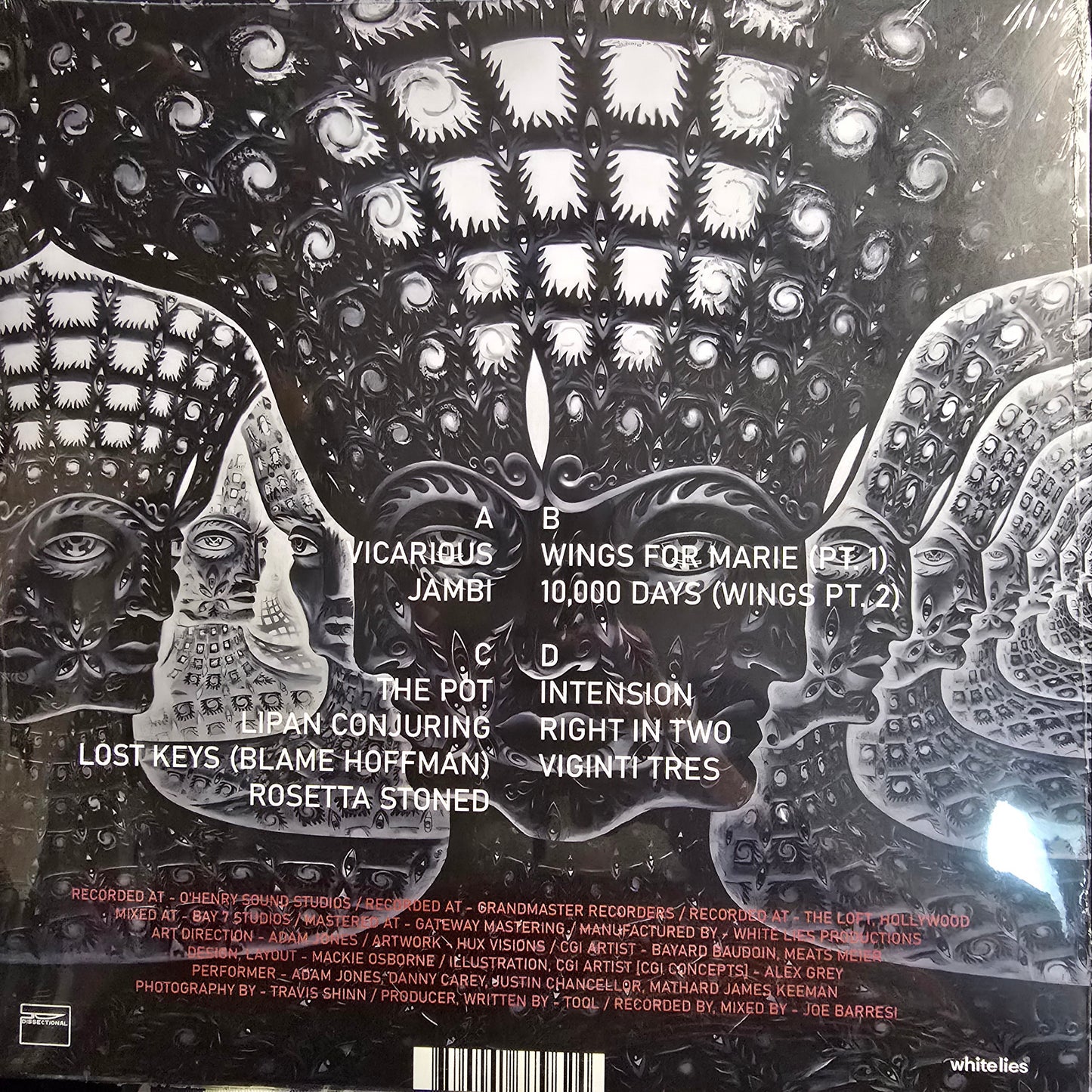 TOOL : 10 000 DAYS 2LP 180G GREY VINYL UNOFFICIAL PRESSING