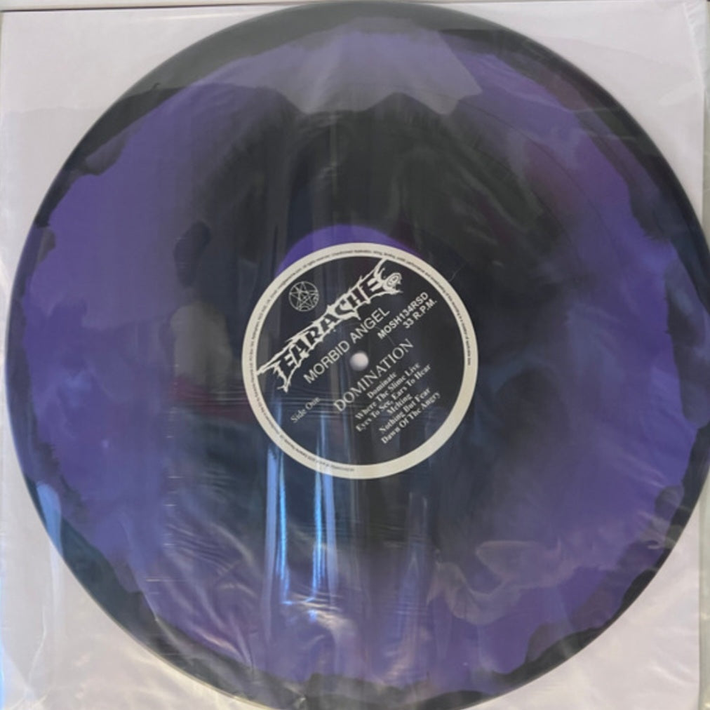 MORBID ANGEL : DOMINATION LTD 30TH ANNIVERSARY RSD LP 180G PURPLE BLACK MERGE VINYL