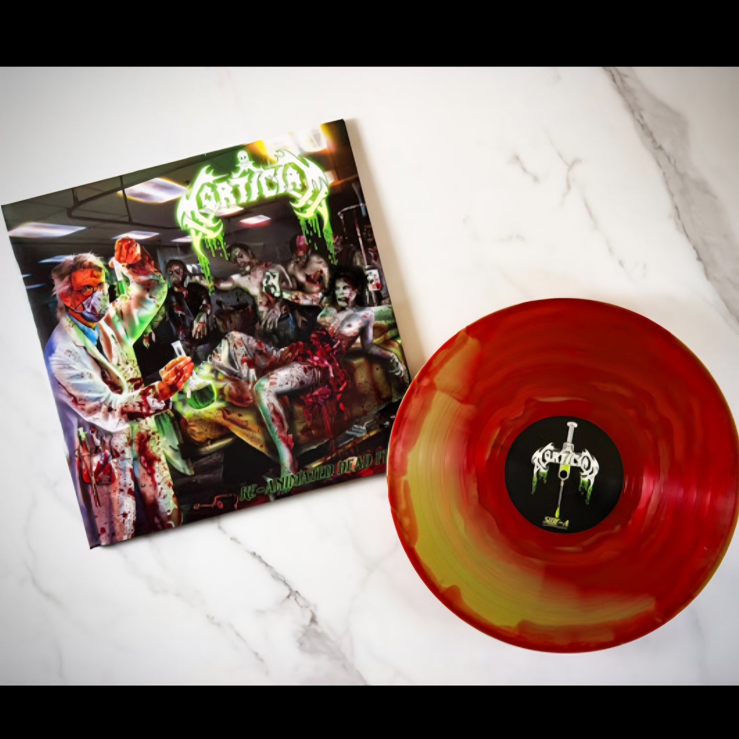 MORTICIAN : RE ANIMATED DEAD FLESH LTD LP 180G RED GREEN VINYL