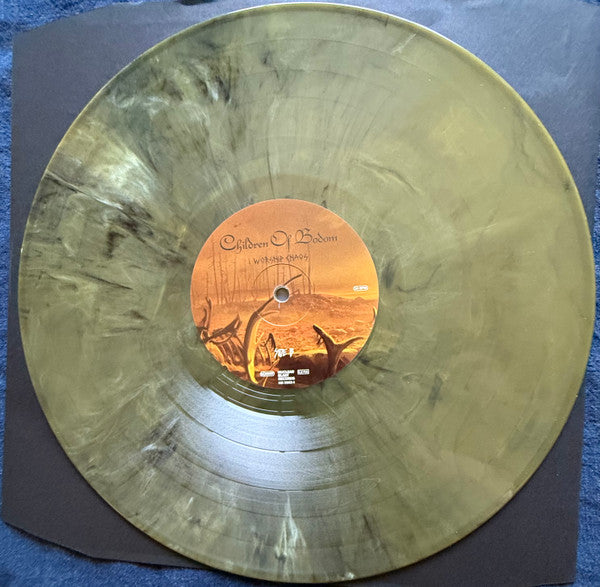 CHILDREN OF BODOM : I WORSHIP CHAOS LTD 10TH ANNIVERSARY LP 180G YELLOW BLACK WHITE MARBLED VINYL