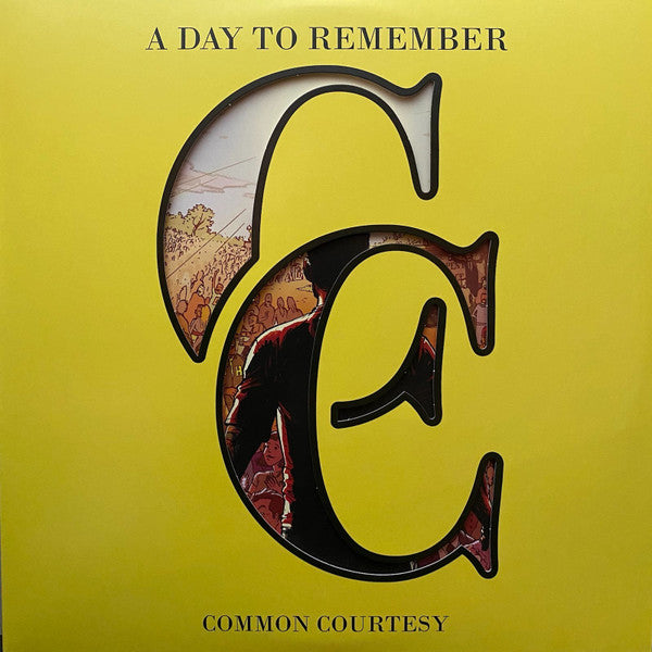 A DAY TO REMEMBER : COMMON COURTESY LTD 2LP 180G CLEAR YELLOW VINYL DIE CUT SLEEVE