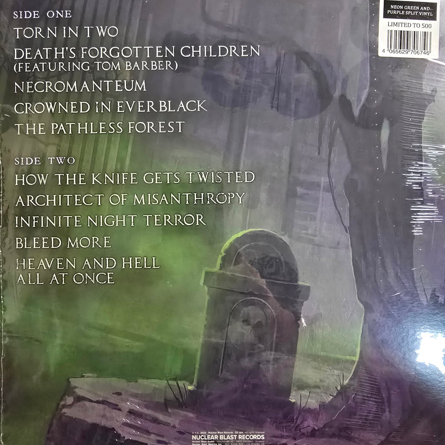 CARNIFEX : NECROMANTEUM LTD LP 180G GREEN PURPLE SPLIT VINYL