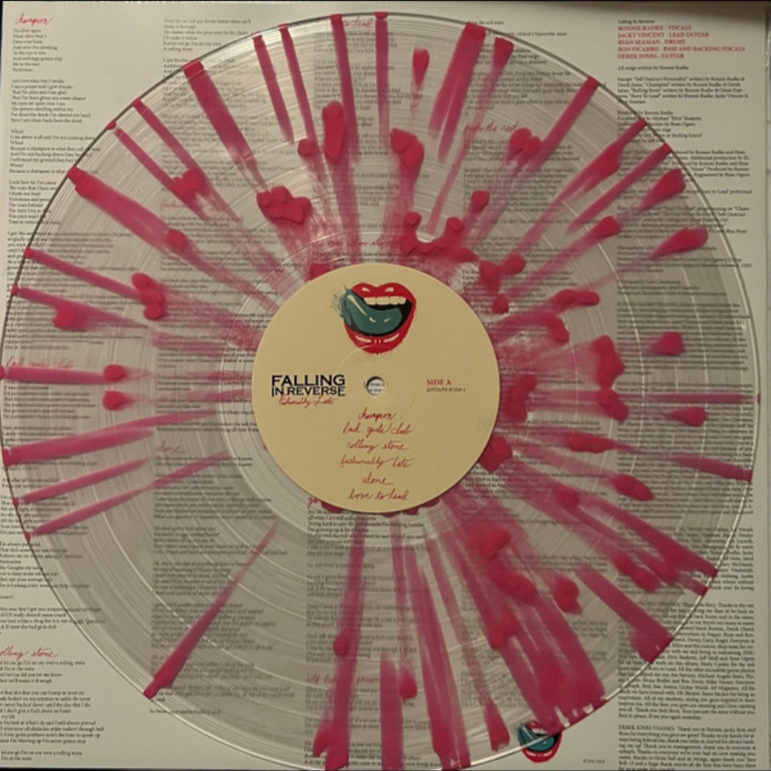 FALLING IN REVERSE : FASHIONABLY LATE LTD LP 180G CLEAR PINK SPLATTER VINYL