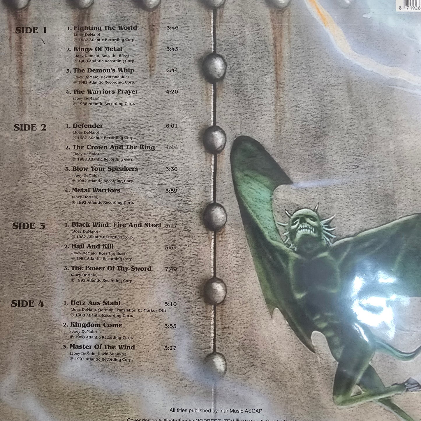 MANOWAR : THE HELL OF STEEL GREATEST HITS 2LP 180G