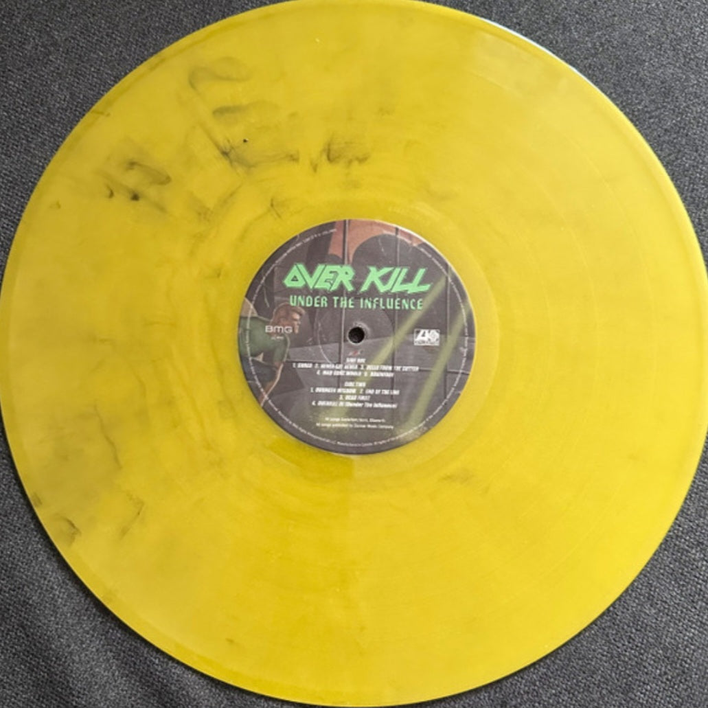 OVERKILL : UNDER THE INFLUENCE LTD LP 180G YELLOW MARBLED VINYL