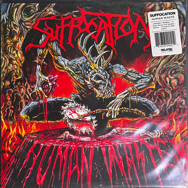 SUFFOCATION : HUMAN WASTE LTD LP 180G RED TAN BLUE SPLATTER VINYL
