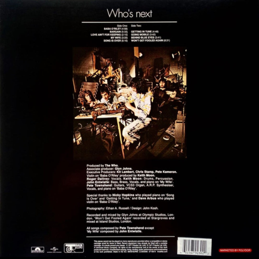 THE WHO : WHO'S NEXT LP 180G