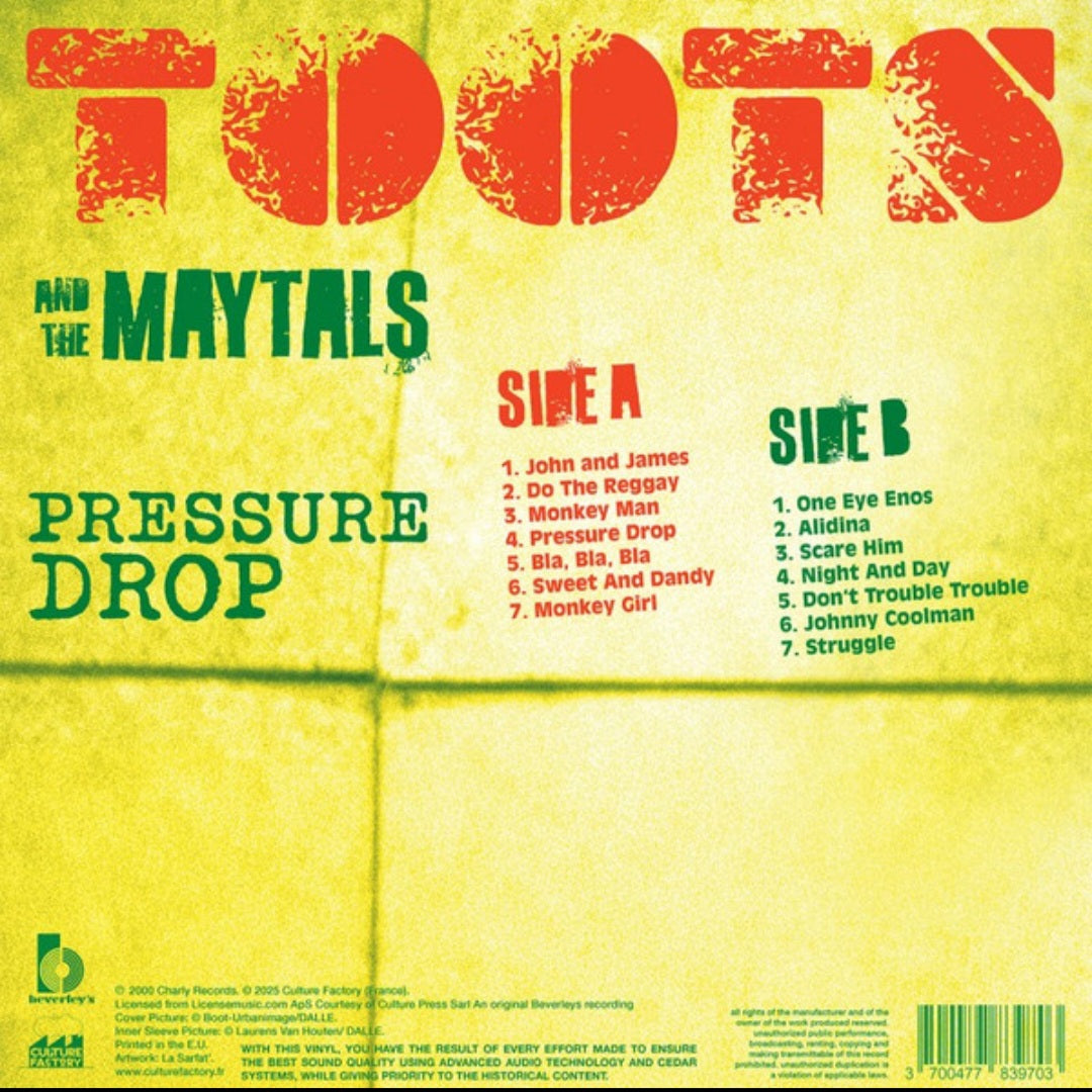 TOOTS AND THE MAYTALS : PRESSURE DROP LTD LP 180G GREEN VINYL