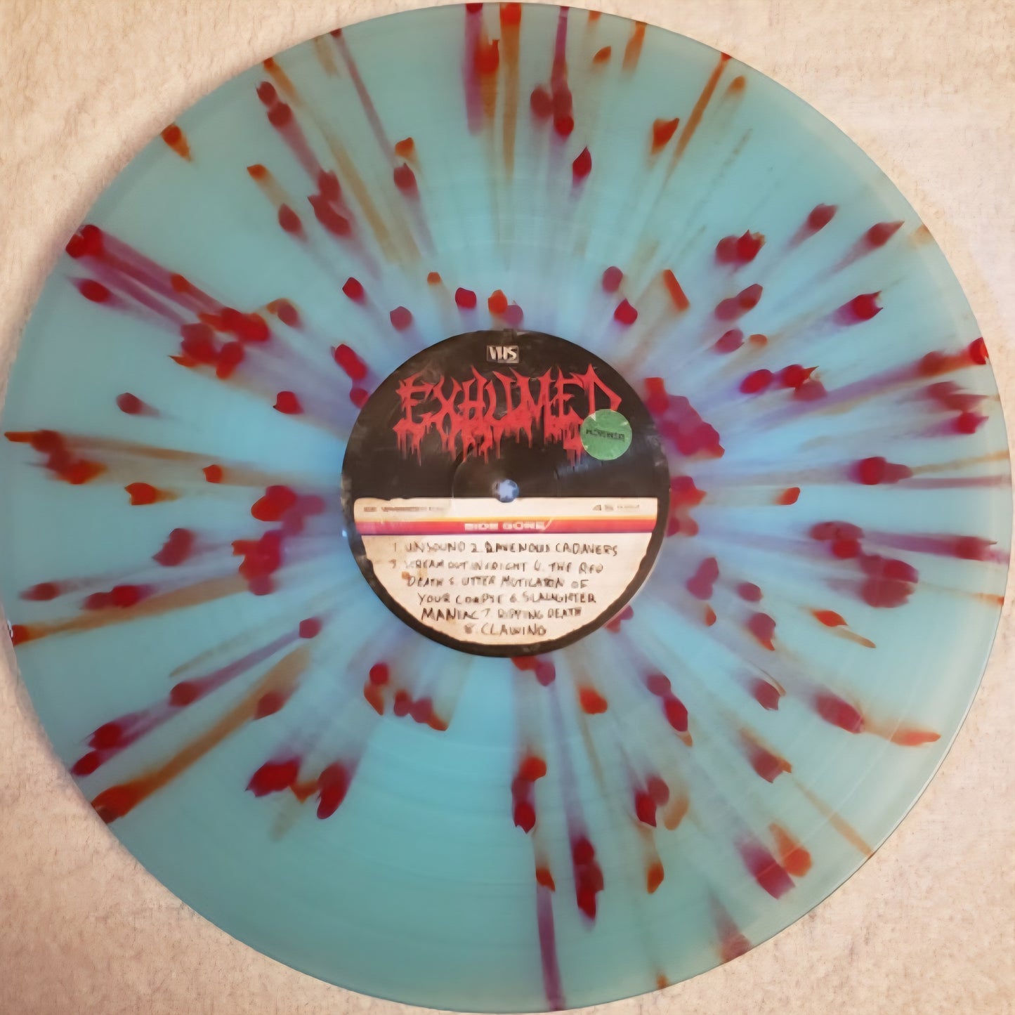 EXHUMED : HORROR LP LTD ELECTRIC BLUE SPLATTER EDITION