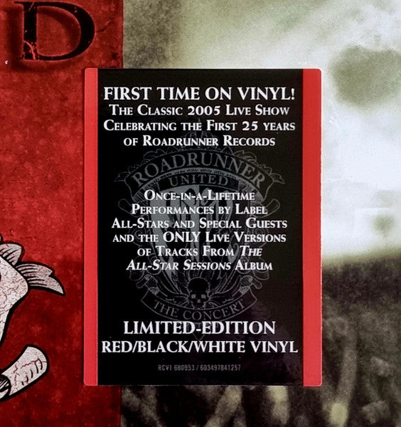 ROADRUNNER UNITED : THE CONCERT LTD 3LP 180G RED BLACK WHITE VINYL