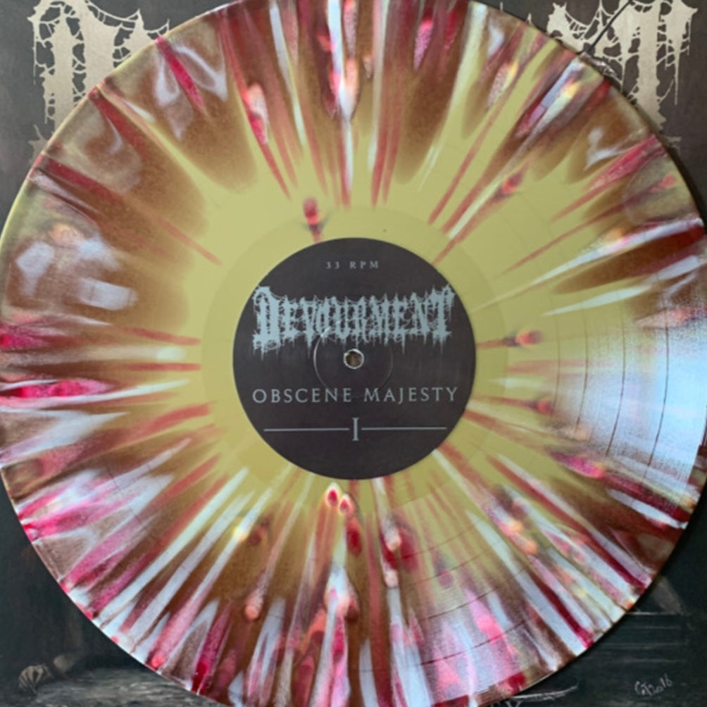 DEVOURMENT : OBSCENE MAJESTY LTD LP 180G TRI COLOUR MERGE SPLATTER VINYL
