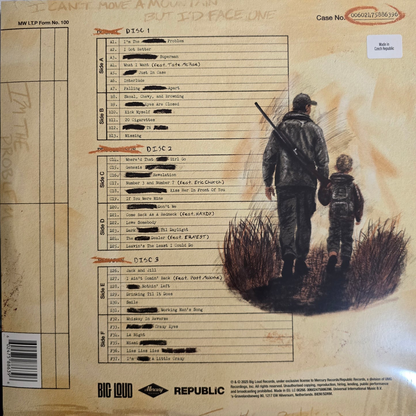 MORGAN WALLEN : I'M THE PROBLEM 3LP 180G