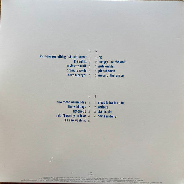 DURAN DURAN : THE GREATEST HITS 2LP 180G