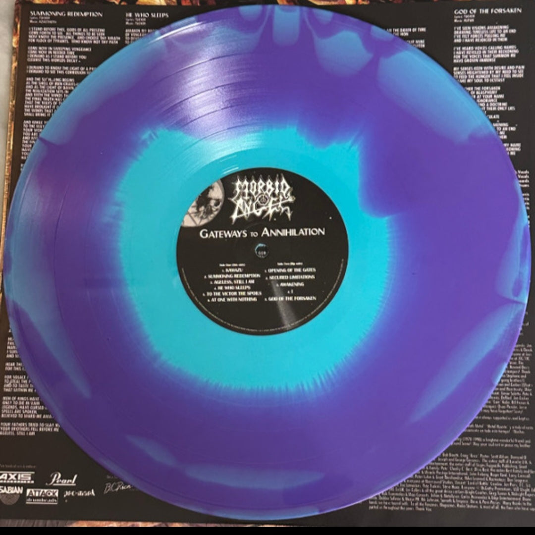 MORBID ANGEL : GATEWAYS TO ANNIHILATION LTD 30TH ANNIVERSARY RSD LP 180G PURPLE BLUE MERGE VINYL