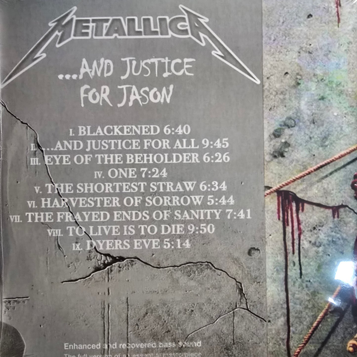 METALLICA : ... AND JUSTICE FOR JASON LTD 2LP 180G COLOURED VINYL WITH POSTER UNOFFICIAL