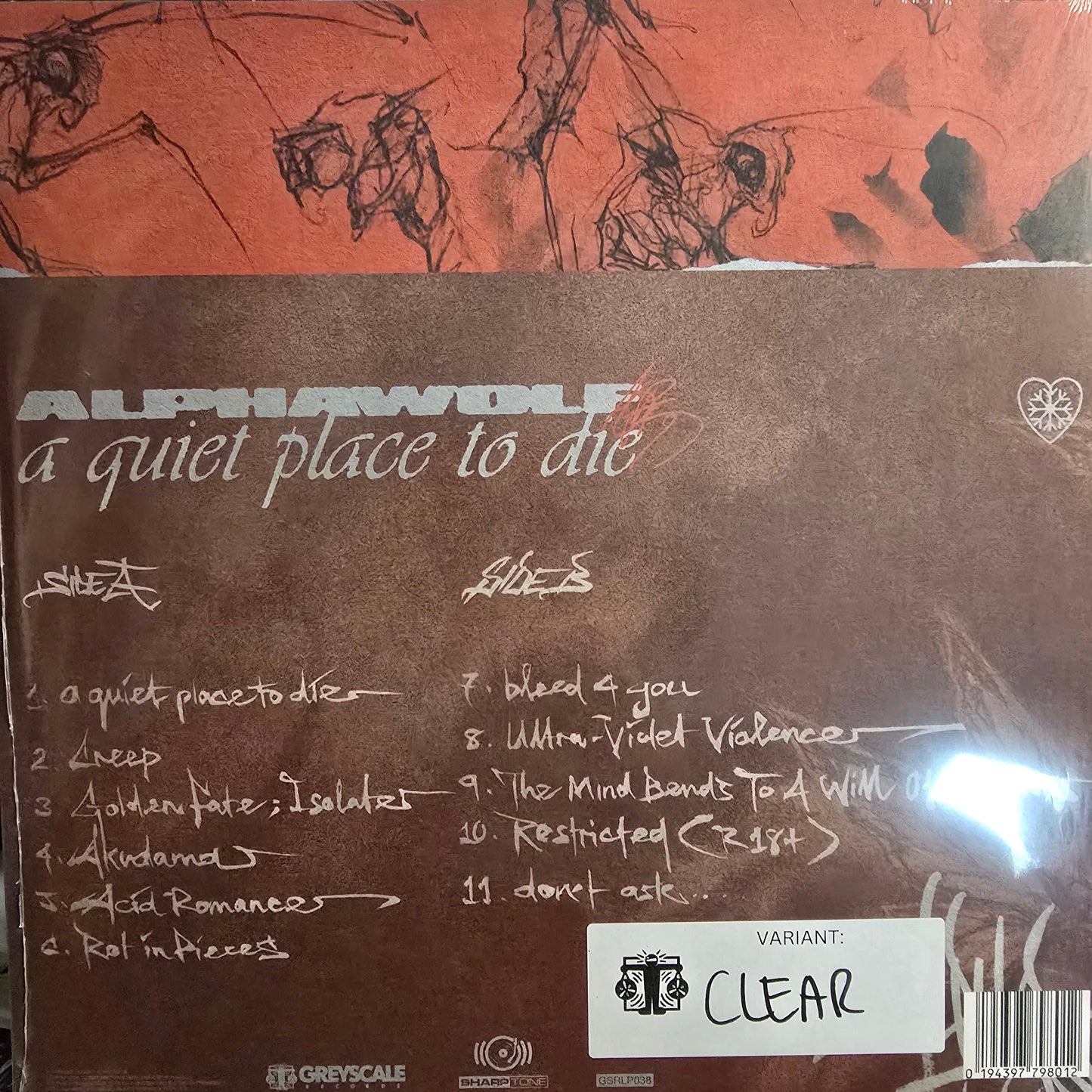 ALPHAWOLF : A QUIET PLACE TO DIE LTD LP 180G CLEAR VINYL