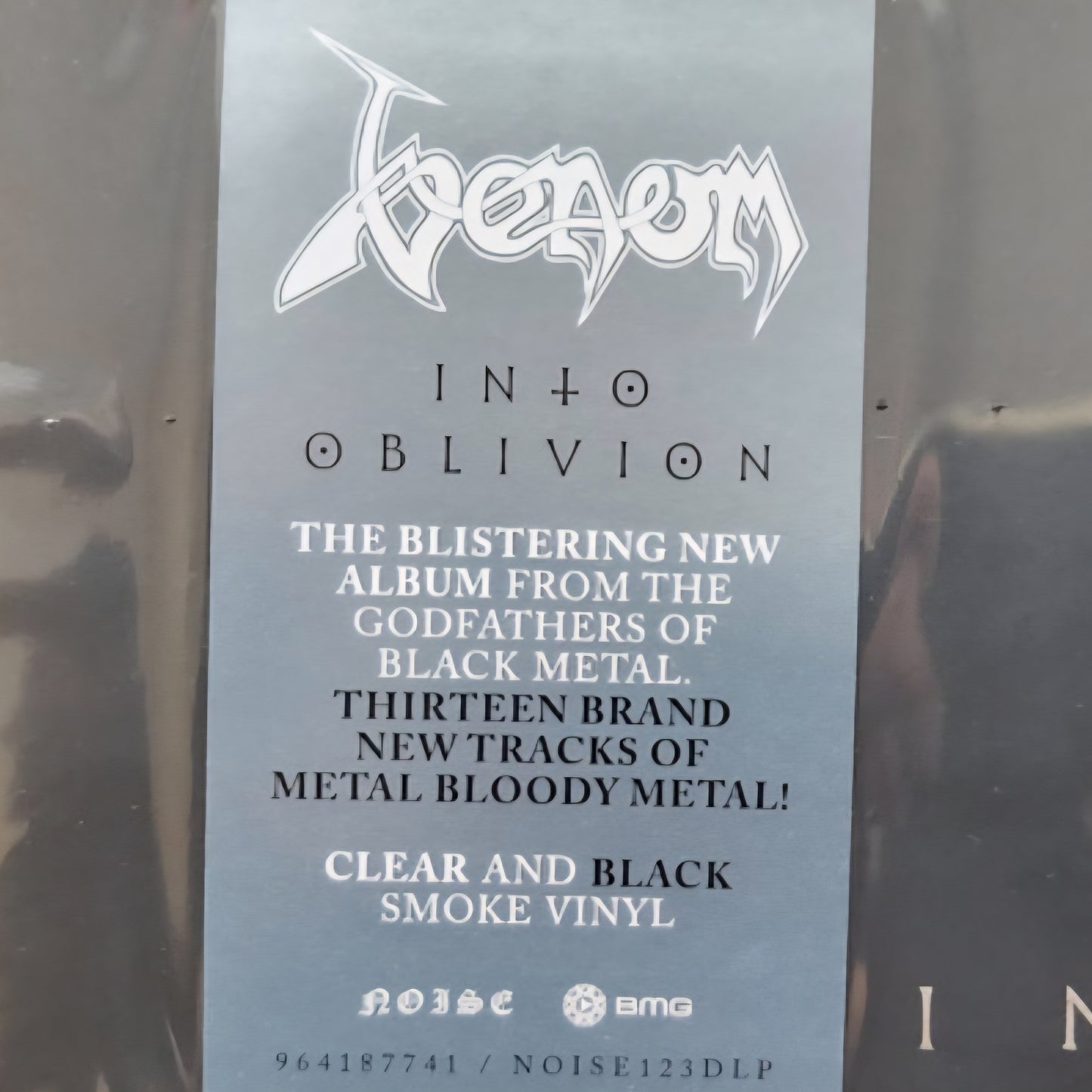 VENOM : INTO OBLIVION LTD 2LP 180G CLEAR BLACK SMOKE VINYL