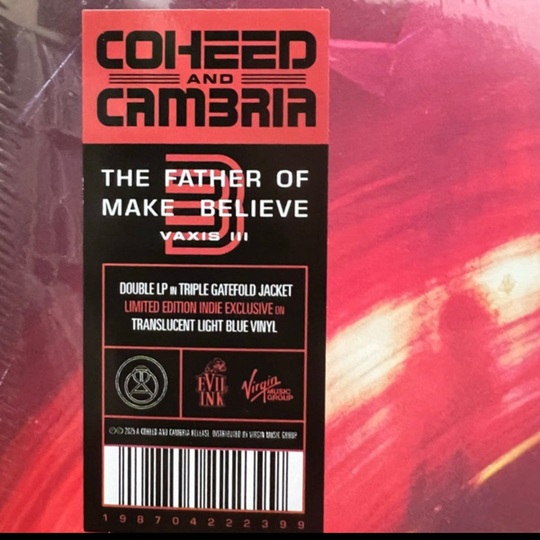 COHEED AND CAMBRIA : VAXIS III THE FATHER OF MAKE BELIEVE LTD 2LP 180G TRANSLUCENT LIGHT BLUE VINYL