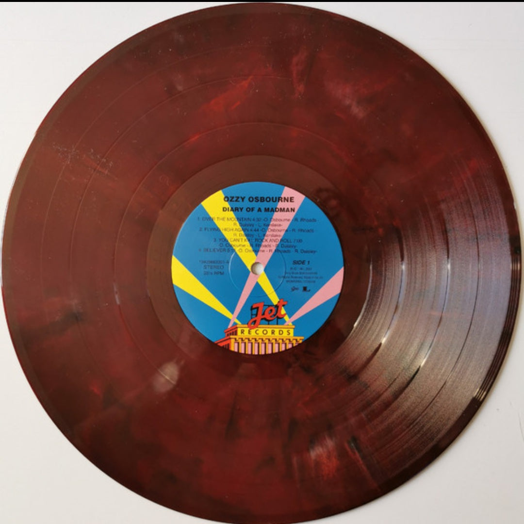 OZZY OSBORNE : DIARY OF A MADMAN LTD LP 180G RED BLACK SWIRL VINYL