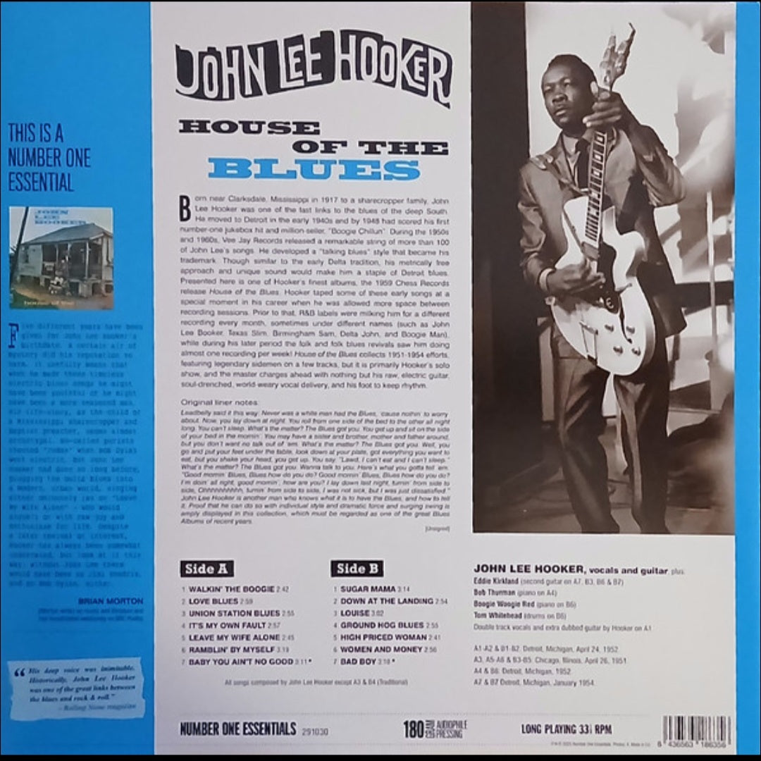 JOHN LEE HOOKER : HOUSE OF THE BLUES LP 180G