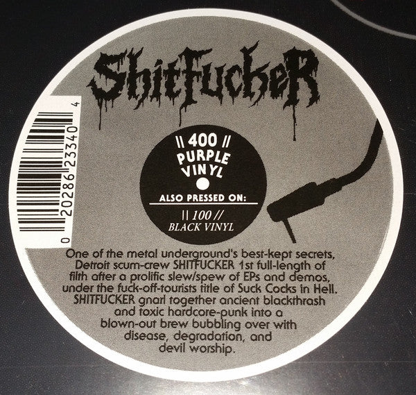 SHITFUCKER : SUCK COCKS IN HELL LTD LP 180G PURPLE VINYL