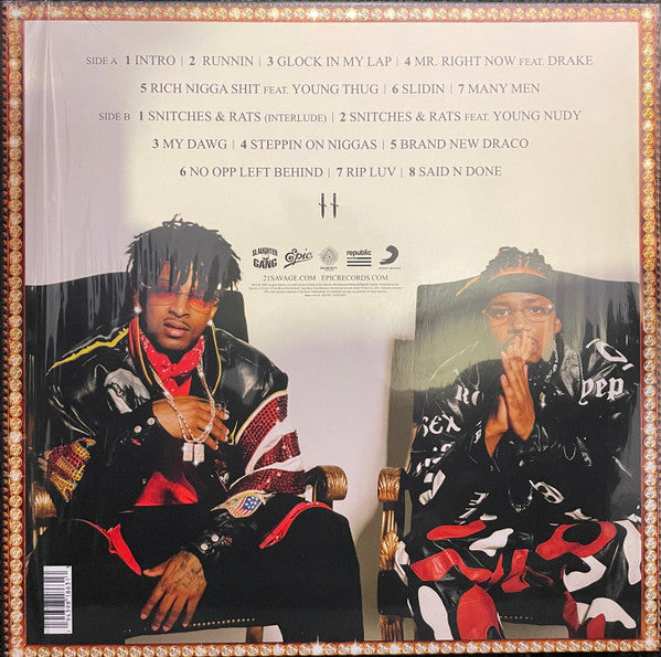 21 SAVAGE & METRO BOOMIN : SAVAGE MODE II LP 180G RED VINYL