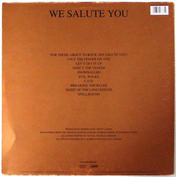 AC/DC : FOR THOSE ABOUT TO ROCK LP 180G