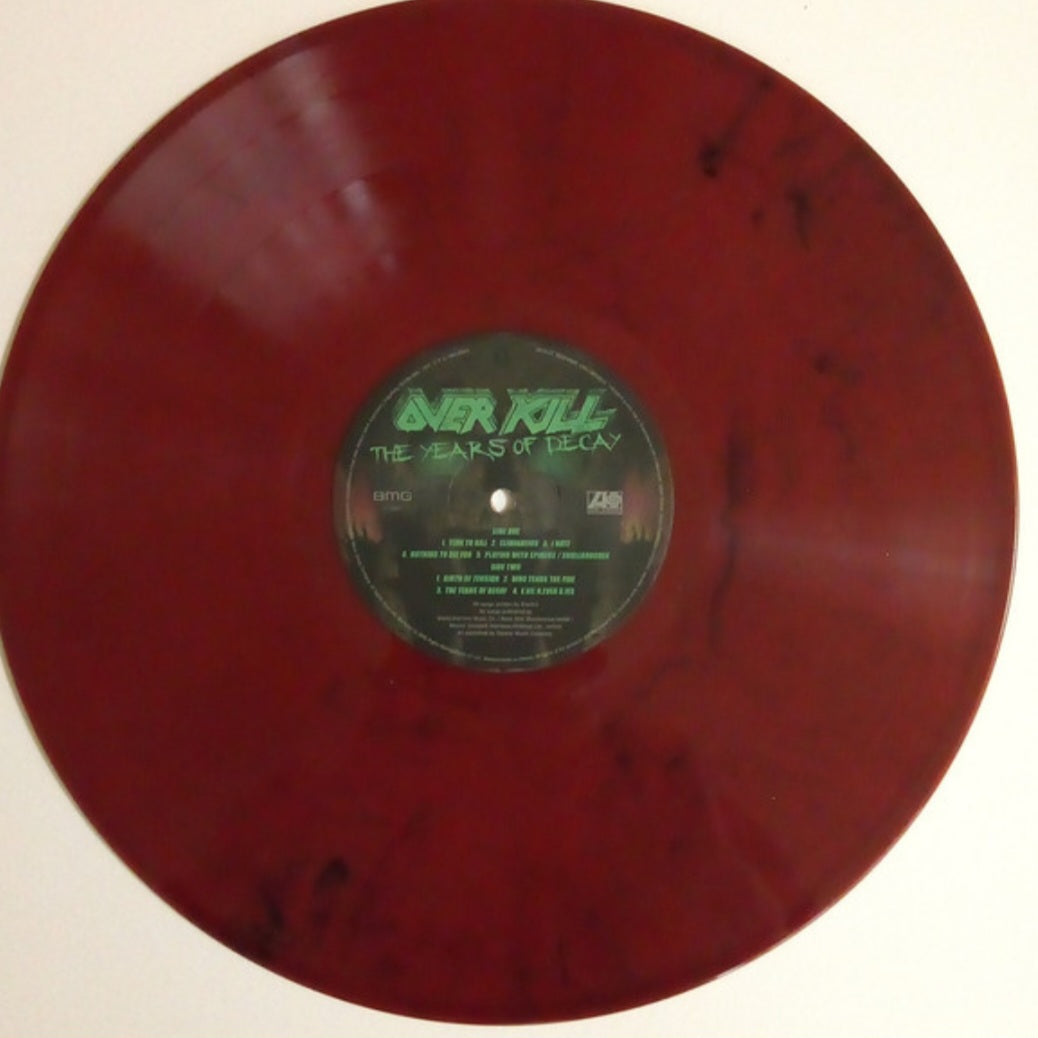 OVERKILL : THE YEARS OF DECAY LTD LP 180G RED MARBLED VINYL