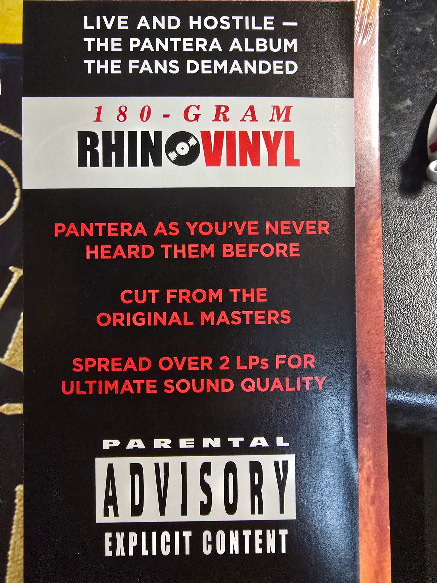 PANTERA : OFFICIAL LIVE - 101 PROOF 2LP 180G