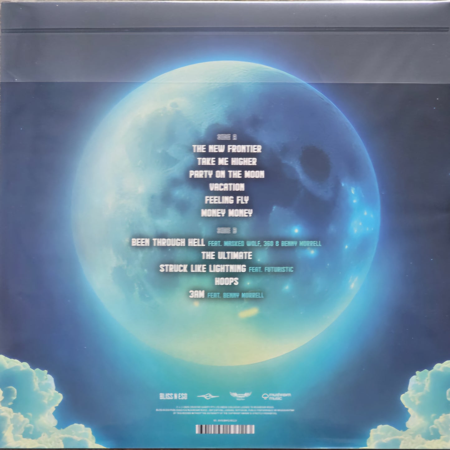 BLISS N ESO : THE MOON - THE LIGHT SIDE LTD LP 180G BLUE WHITE MARBLED VINYL
