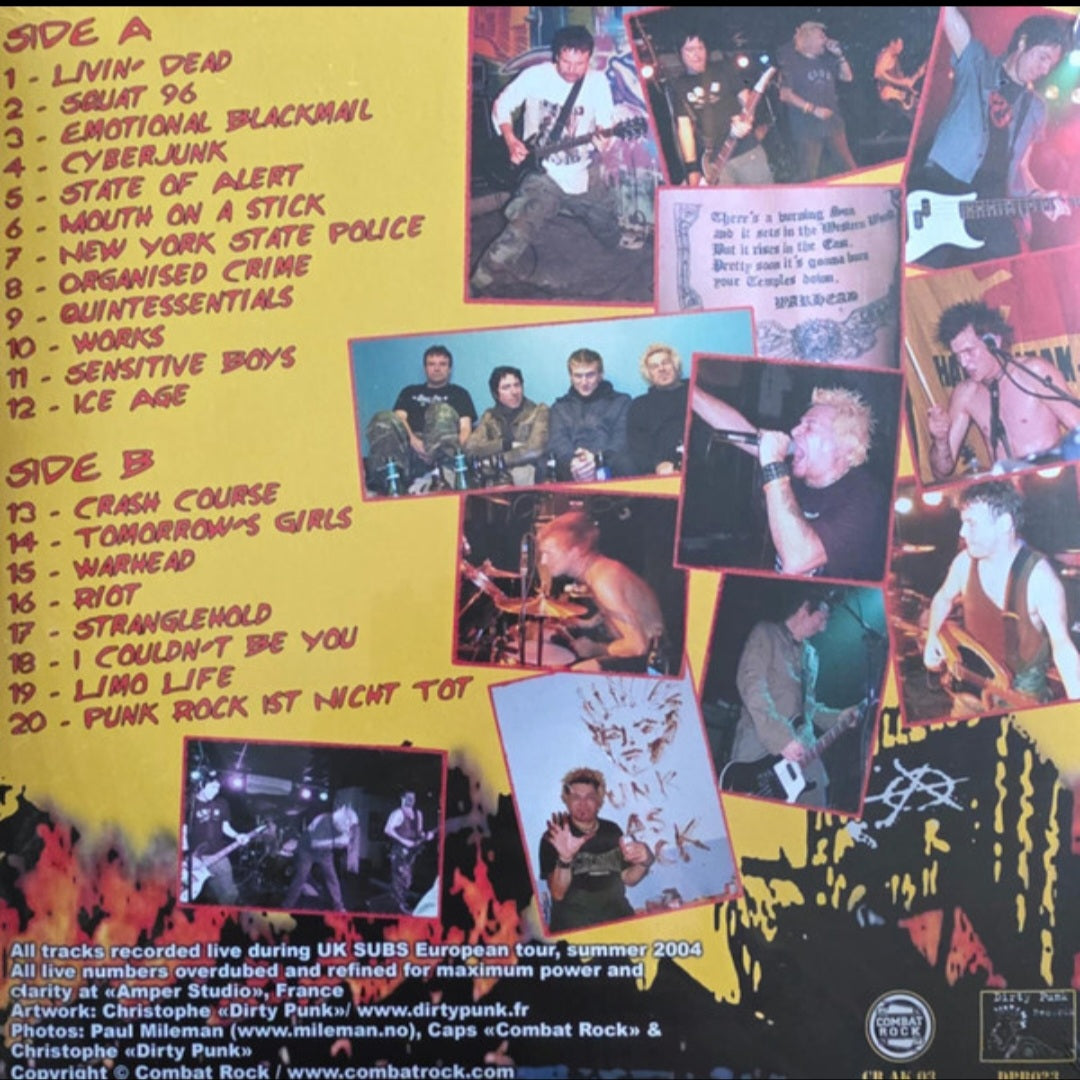 UK SUBS : VIOLENT STATE - LIVE LTD LP 180G YELLOW VINYL